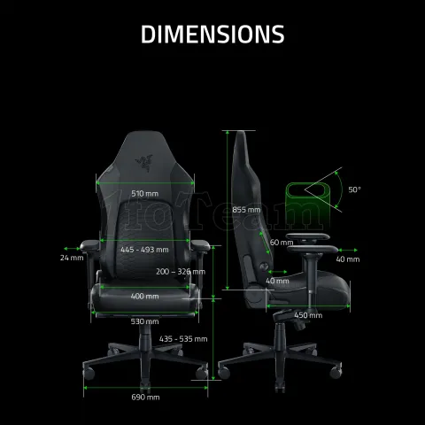 Photo de Fauteuil Gamer Razer Iskur V2 (Noir)