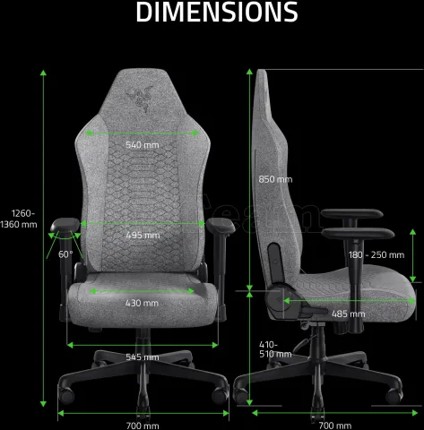 Photo de Fauteuil Gamer Razer Iskur V2 X (Gris)