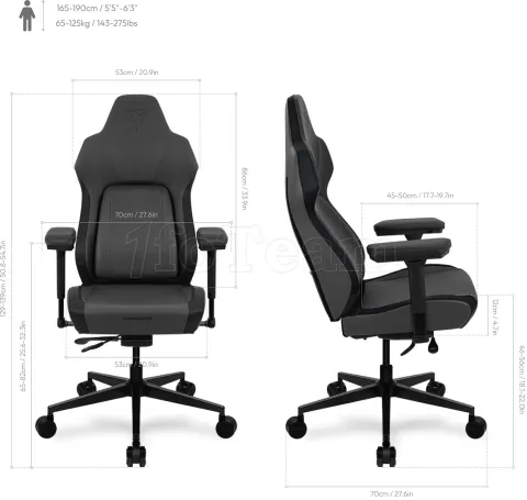 Photo de Fauteuil Gamer ThunderX3 Core Modern (Noir)
