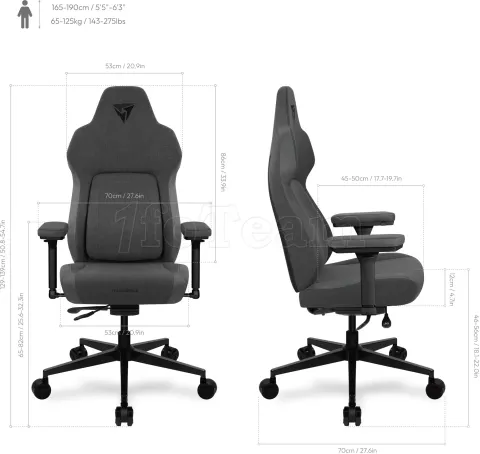 Photo de Fauteuil Gamer ThunderX3 Core Smart Loft (Gris)