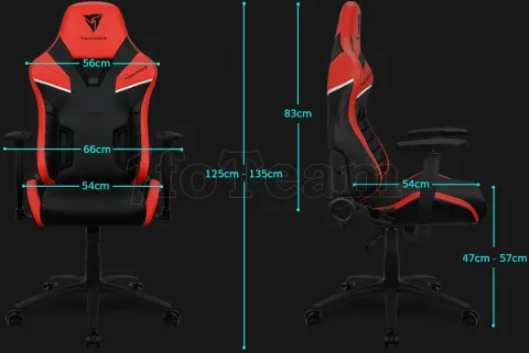 Photo de Fauteuil Gamer ThunderX3 TC5 (Noir/Rouge)