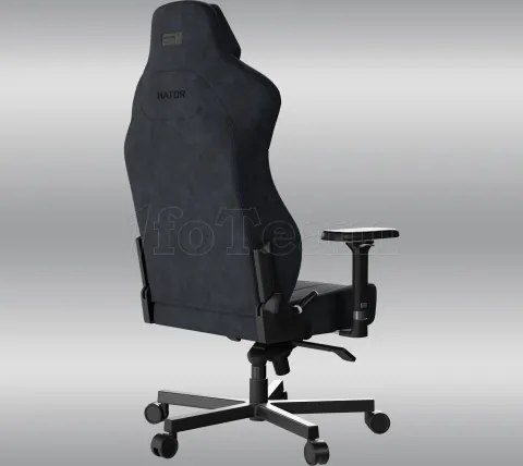 Photo de Fauteuil Hator Arc 3 Velour - Taille XL (Noir)