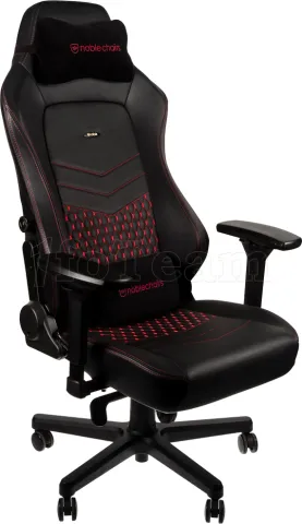 Photo de Fauteuil Noblechairs Hero en Cuir véritable (Noir/Rouge)