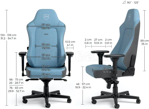 Photo de Fauteuil Noblechairs Hero Two Tone (Bleu)