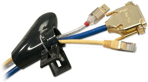 Photo de Gaîne Organisateur de câbles Lindy 5mx25mm (Noir)