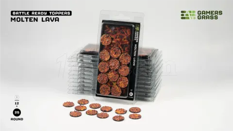 Photo de Gamers Grass - Molten Lava : Round 25mm (x12)