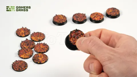 Photo de Gamers Grass - Molten Lava : Round 25mm (x12)