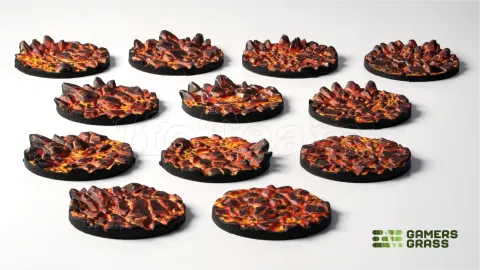 Photo de Gamers Grass - Molten Lava : Round 25mm (x12)