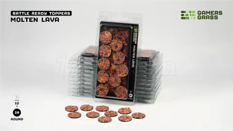 Photo de Gamers Grass - Molten Lava : Round 28mm (x10)