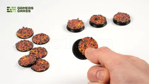 Photo de Gamers Grass - Molten Lava : Round 28mm (x10)