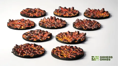 Photo de Gamers Grass - Molten Lava : Round 28mm (x10)