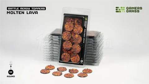 Photo de Gamers Grass - Molten Lava : Round 32mm (x8)