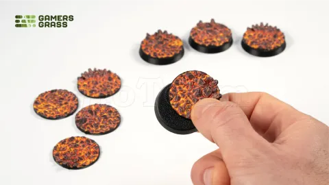 Photo de Gamers Grass - Molten Lava : Round 32mm (x8)