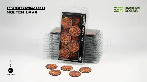 Photo de Gamers Grass - Molten Lava : Round 40mm (x5)