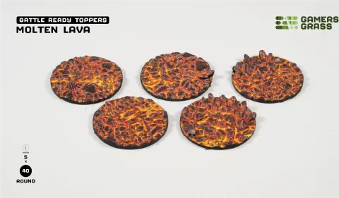 Photo de Gamers Grass - Molten Lava : Round 40mm (x5)