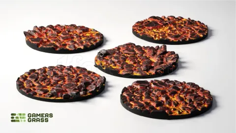 Photo de Gamers Grass - Molten Lava : Round 40mm (x5)