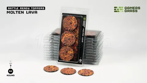Photo de Gamers Grass - Molten Lava : Round 50mm (x3)
