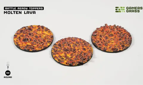 Photo de Gamers Grass - Molten Lava : Round 50mm (x3)