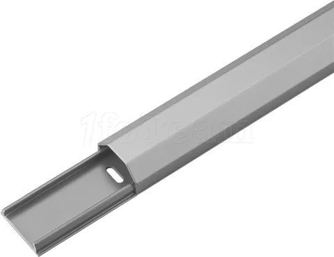 Photo de Goulotte passage plancher rigide Goobay 1m Largeur 33mm (Argent)