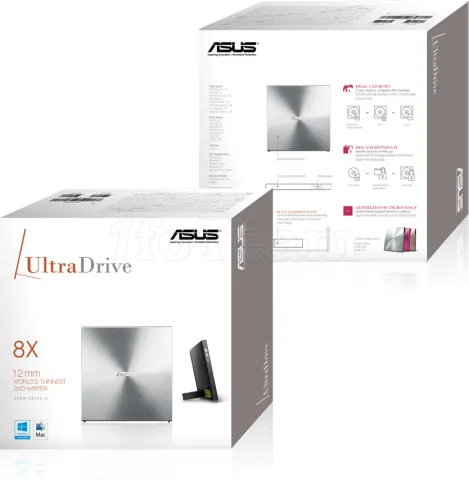 Photo de Graveur DVD externe slim Asus SDRW-08U5S-U (Argent)