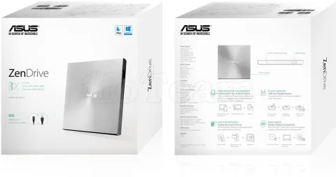 Photo de Graveur DVD externe slim Asus ZenDrive U9M (Argent)