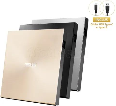 Photo de Graveur DVD externe slim Asus ZenDrive U9M (Argent)