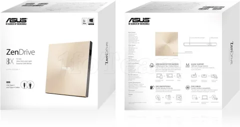 Photo de Graveur DVD externe slim Asus ZenDrive U9M (Or)