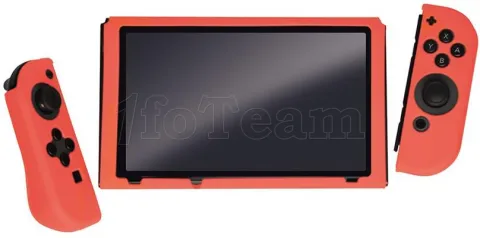 Photo de Housse de protection en silicone Steelplay pour Console Nintendo Switch (Rouge)