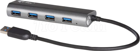 Photo de Hub 4x USB 3.0 alimenté I-Tec Metal Charging (Gris)