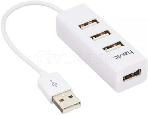 Photo de Hub USB 2.0 Havit H18 - 4 ports (Blanc)