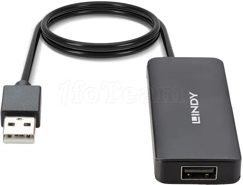 Photo de Hub USB 2.0 Lindy - 4 ports type A (Noir)