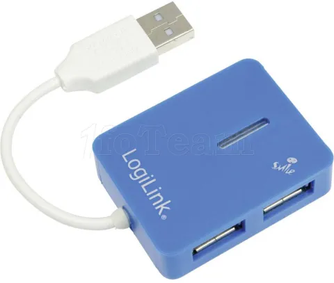 Photo de Hub USB 2.0 LogiLink Smile 4 ports (Bleu)
