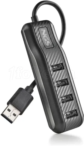 Photo de Hub USB 2.0 NGS Ultra Slim - 4 ports (Noir)