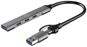 Photo de Hub USB 3.0 A/C Mobility Lab 4 ports (Argent)