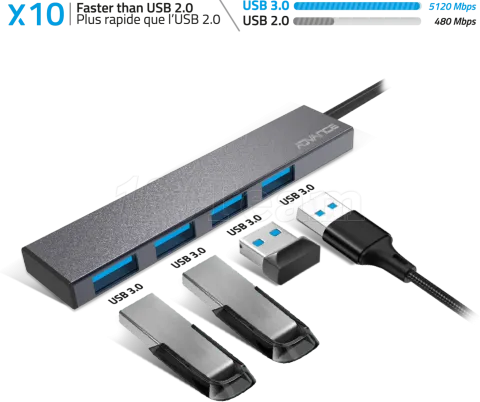 Photo de Hub USB 3.0 Advance Xpand Smart - 4 ports
