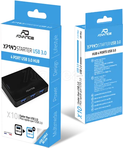 Photo de Hub USB 3.0 Advance Xpand Starter - 4 ports (Noir)