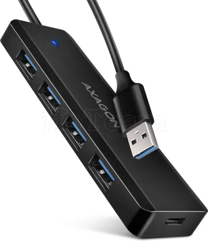 Photo de Hub USB 3.0 Axagon HUE-C1A - 4 ports USB-A (Noir)