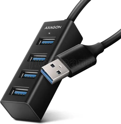 Photo de Hub USB 3.0 Axagon HUE-M1A - 4x USB-A (Noir)