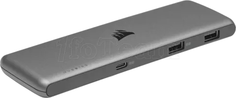 Photo de Hub USB 3.0 Corsair USB100 7 ports A/C avec alimentation (Gris)