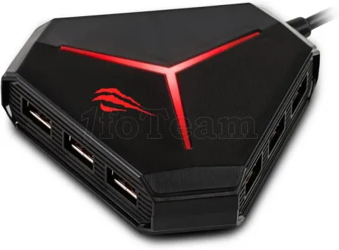 Photo de Hub USB 3.0 Havit H95 - 6 ports + SD + Jack (Noir)