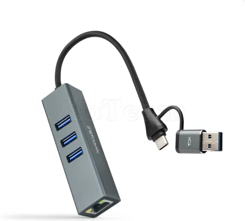 Photo de Hub USB 3.0 Nanocable - 3 ports (Gris)