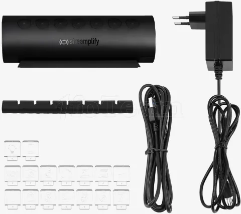 Photo de Hub USB 3.0 Streamplify Hub CTRL 7 RGB - 7 ports (Noir)