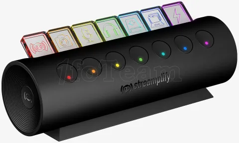 Photo de Hub USB 3.0 Streamplify Hub CTRL 7 RGB - 7 ports (Noir)