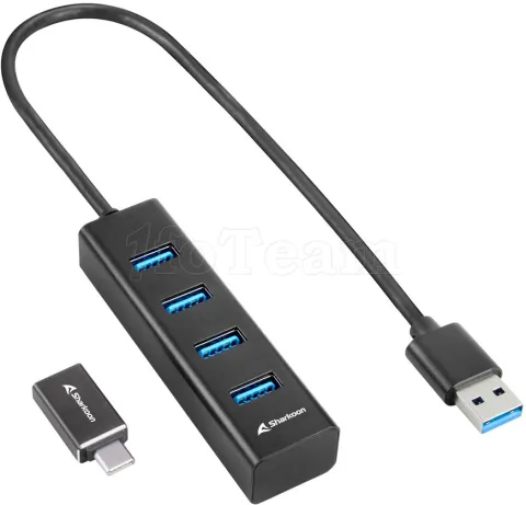 Photo de Hub USB 3.0 Type-A/C Sharkoon 4 ports USB Type A (Noir)
