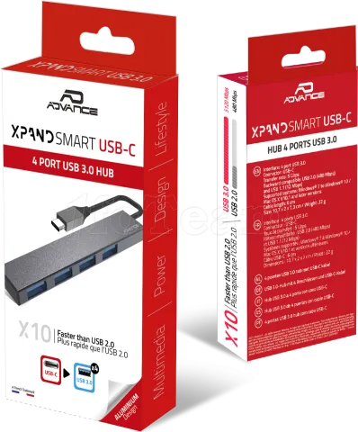 Photo de Hub USB 3.0 Type C Advance Xpand Smart - 4 ports Type A