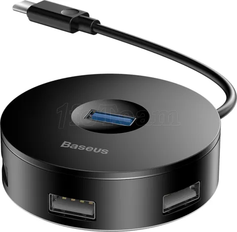 Photo de Hub USB 3.0 type-C Baseus RondBox 4 ports USB Type A (Noir)