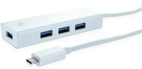 Photo de Hub USB 3.0 type C Mobility Lab 4 ports + 1 port USB Type C (Blanc)