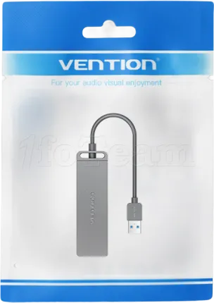Photo de Hub USB 3.0 Vention - 4 ports USB-A 0.15m (Gris)