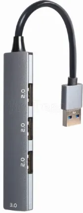 Photo de Hub USB 3.1 Gembird - 4 ports (Gris)