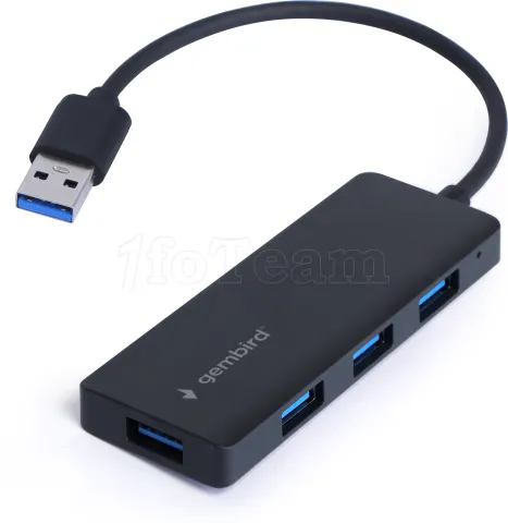 Photo de Hub USB 3.1 Gembird - 4 ports (Noir)